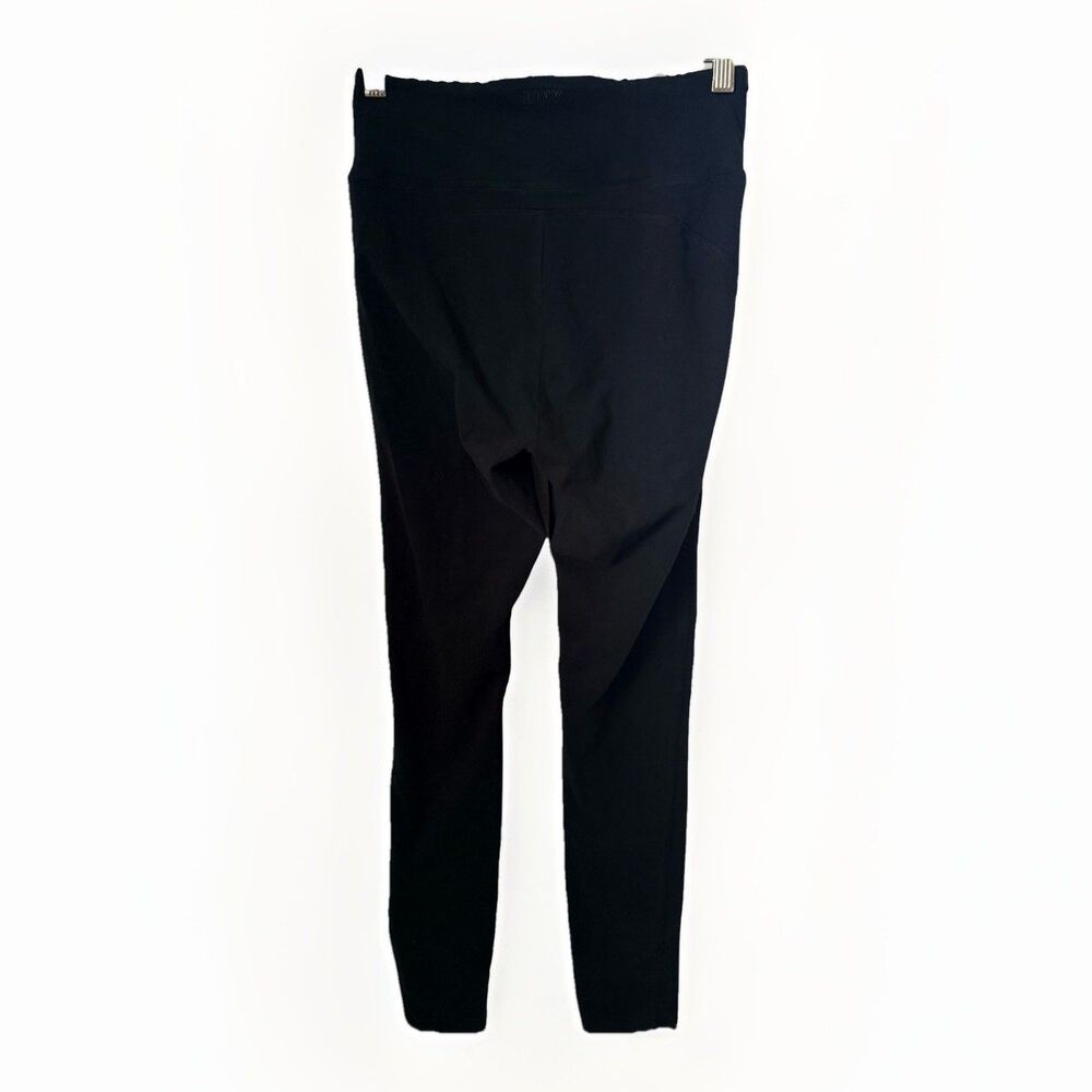VS Pink Leggings M Black Cotton V Crossover Full Length Activewear Gym Casual - Picture 2 of 9